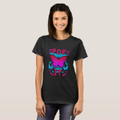 T-shirt Pop It Rose Papillon Fidget Jouet Pour Filles (Devant entier)