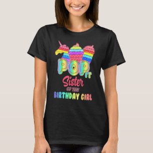 T-shirt Pop It Soeur De L'Anniversaire Fille Fidget Famill