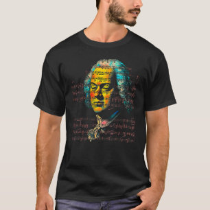 T-shirt Pop Johann Sebastian Bach Musique Compositeur Pian