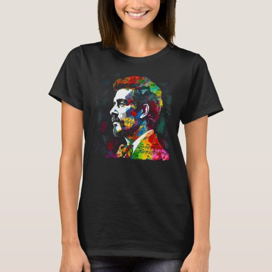 T-shirt Pop Johann Strauss Music Piano (Devant)