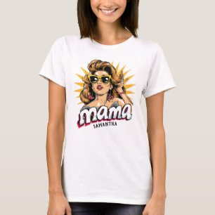 T-shirt Pop Mama Retro Personnalisé Art 1