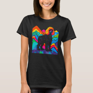 T-shirt Pop Poodle Chien Nature colorée
