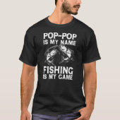 T-shirt Pop-pop est mon nom pêche est mon jeu (Devant)