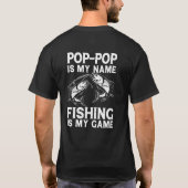 T-shirt Pop-pop est mon nom pêche est mon jeu (Dos)