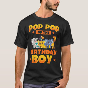 T-shirt Pop Pop Of The Birthday Boy Zoo Safari Anniversair
