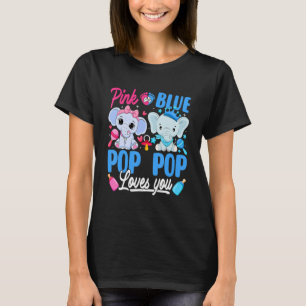 T-shirt Pop Pop Rose Ou Bleu Vous Aime Genre Révéler Eleph