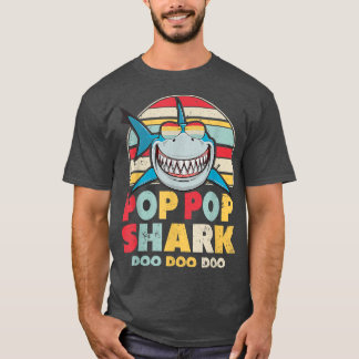T-shirt Pop Pop Shark, Cadeau Pour Pop Pop Pop Shark
