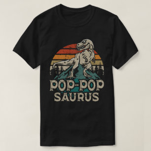 T-shirt Pop-popsaurus Dinosaur Grandpa Saurus Fête des pèr