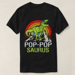 T-shirt Pop-popsaurus Dinosaur Grandpa Saurus Fête des pèr