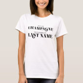 T-shirt "Pop the Champagne" - Mariée à être (Devant)