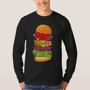 T-shirt Pop The Man The Meat Happy Fête des pères Burger
