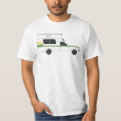 T-shirt pop up chinook camper rétro citron chaux (Devant)