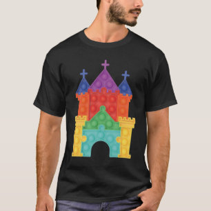 T-shirt Pop Up Fidget jeu Château coloré pour filles