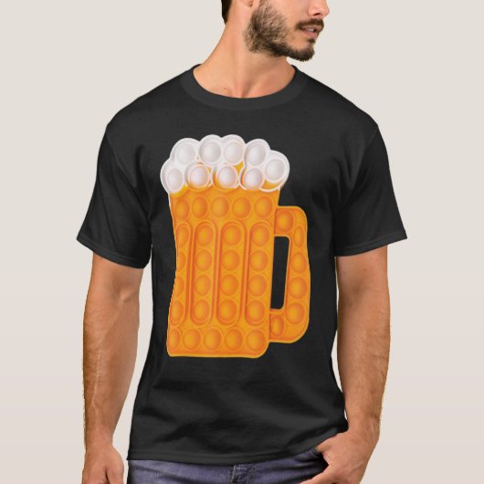 T-shirt Pop Up Jeu Fidget Bière Patrisday Pour Les Pads (Devant)