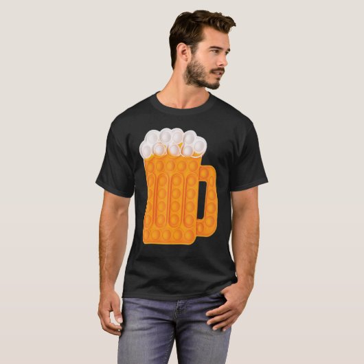 T-shirt Pop Up Jeu Fidget Bière Patrisday Pour Les Pads (Devant entier)