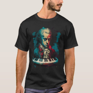 T-shirt Pop Wolfgang Amadeus Mozart Music Piano 1