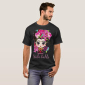 T-shirt Popart peintre fumer Frida kahlo art cadeau fleur (Devant entier)