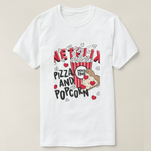 T-shirt Popcorn avec le monde (Design devant)