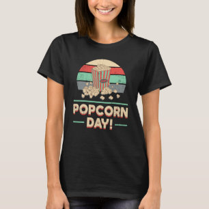 T-shirt Popcorn Day Cinéma Film Snack Pop Film Idée cadeau