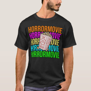 T-shirt Popcorn de film d'horreur Drôle d'amateur de film 