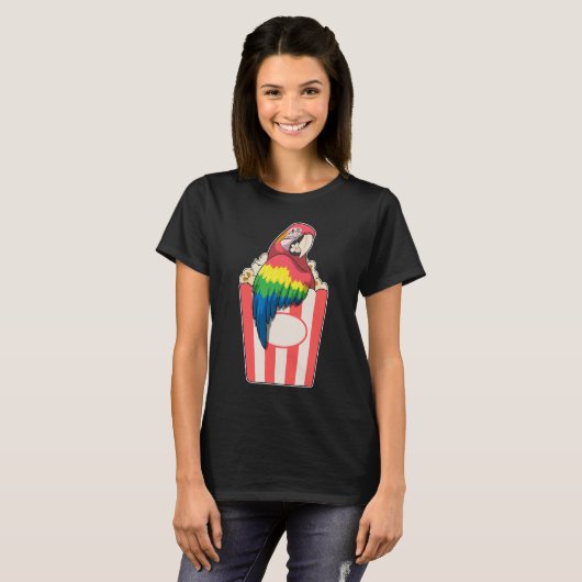 T-shirt Popcorn de perroquets (Devant entier)