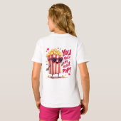 T-shirt Popcorn Heart Pop Valentine Design (Dos entier)