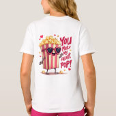 T-shirt Popcorn Heart Pop Valentine Design (Dos)