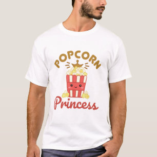T-shirt Popcorn Princess Movie Theatre Popcorn Girls Femme