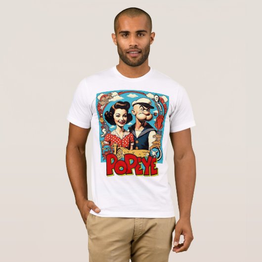 T-SHIRT " POPEYE ET OLIVA " (Devant entier)