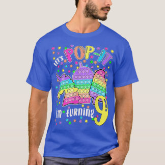 T-shirt Popit J'ai 9 ans coloré 9e anniversaire Gi