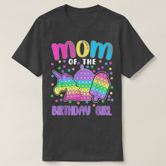 T-shirt Popit Maman de la fille d'anniversaire Popit (Design devant)