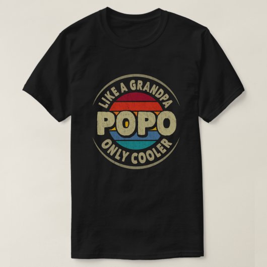 T-shirt Popo comme un grand-père seulement Glacière Fête d (Design devant)