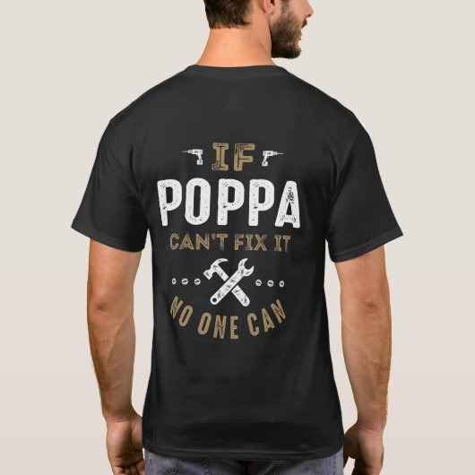 T-shirt Poppa peut le réparer (Dos)