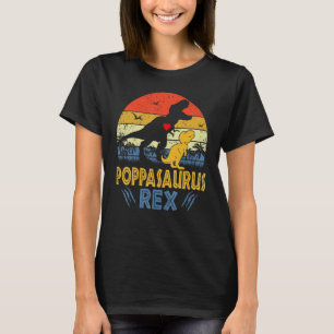 T-shirt Poppasaurus Rex Dinosaur Poppa Saurus Family Match