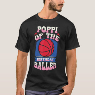 T-shirt Poppi De L'Anniversaire Baller Basketball Thème An