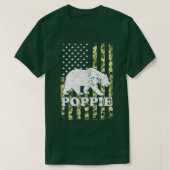 T-shirt Poppie Bear Camping Randonnée Camouflage USA Ameri (Design devant)