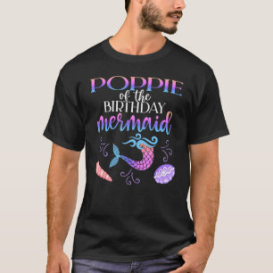 T-shirt Poppie De La Famille D'Hommage De Sirène Anniversa
