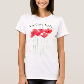 T-shirt Poppies aquarelle rouge fleurs pour son Poppy (Devant)
