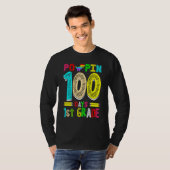 T-shirt Poppin 100 Days 1st Grade Dinosaur Primary School  (Devant entier)
