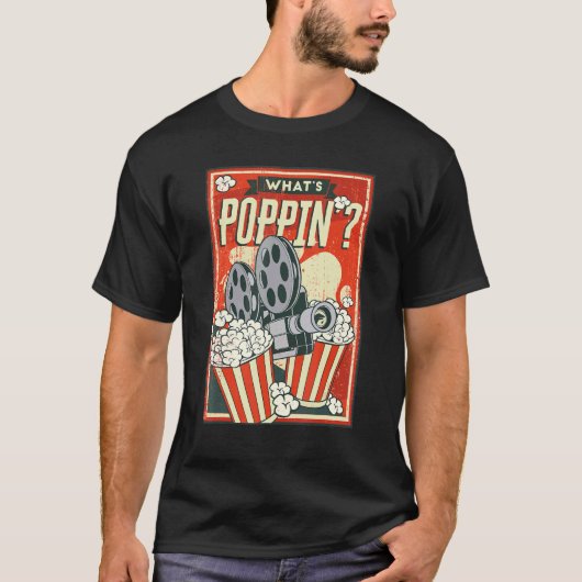 T-shirt Poppin' Cinema Popcorn (Devant)
