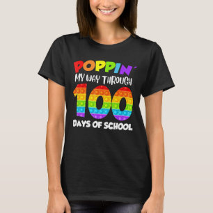 T-shirt Poppin' Mon Chemin À Travers 100 Jours D'École