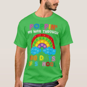 T-shirt Poppin My Way Through 100 Days 100th Day of School