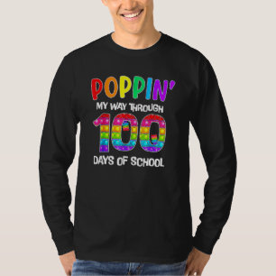 T-shirt Poppin My Way Through 100 Days 100th Day of School