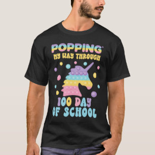 T-shirt Poppin My Way Through 100 Days 100th Day of School