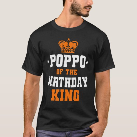 T-shirt Poppo De L'Anniversaire King Party Anniversaire de (Devant)