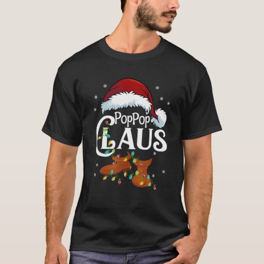 T-shirt Poppop Claus, Family Matching Poppop Claus Pajama (Devant)