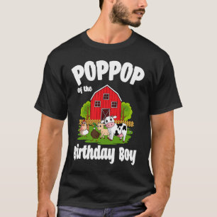 T-shirt Poppop De L'Anniversaire Boy Farm Animal Parti Ann