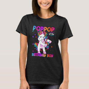 T-shirt PopPop of the Birthday Party Boys Dabbing Unicorn