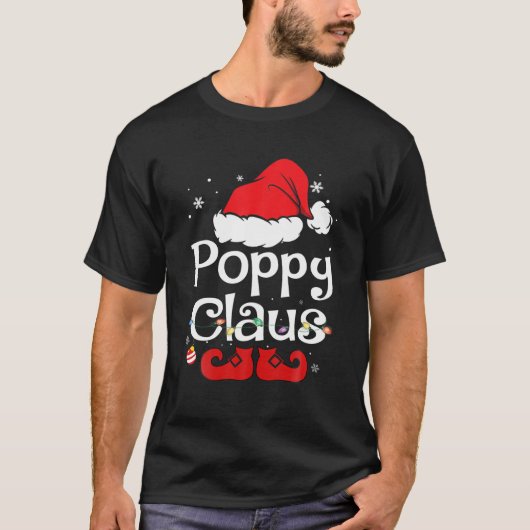 T-shirt Poppy Claus Pajama de Noël Famille Correspondant N (Devant)