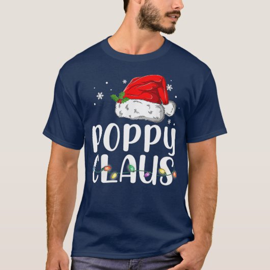 T-shirt Poppy Claus Père Noël Christmas Matching Famille (Devant)